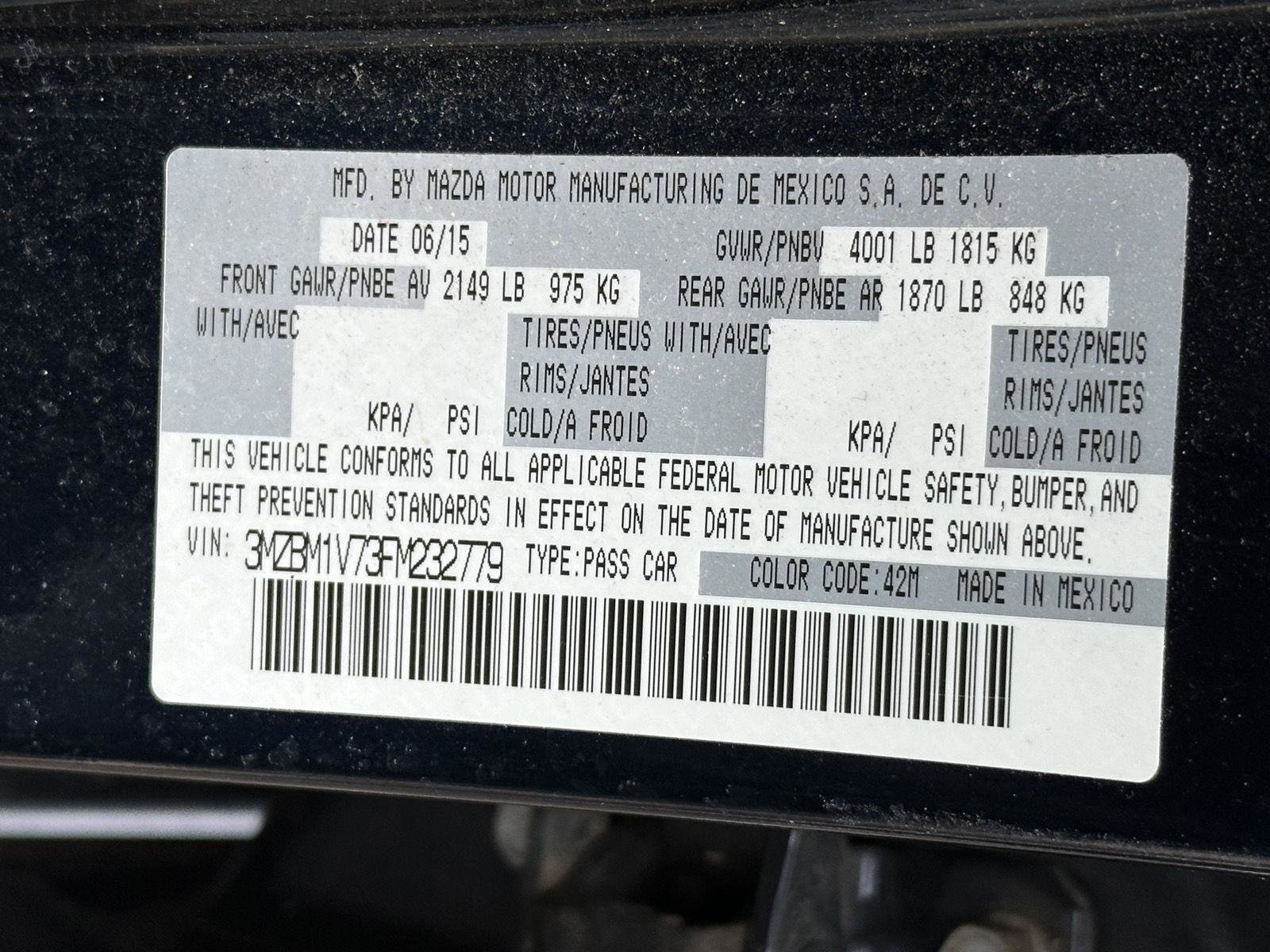 Used 2015 MAZDA MAZDA3 i Touring image 15