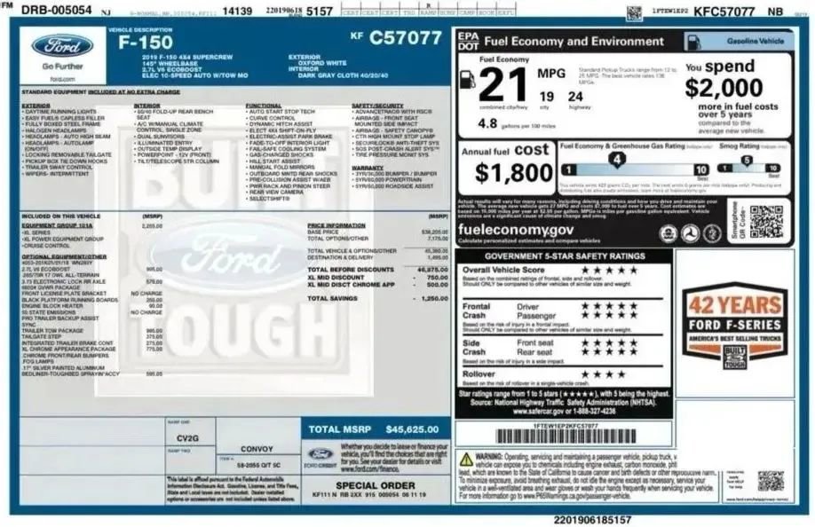 Used 2019 Ford F150 XL w/ Equipment Group 101A Mid image 28