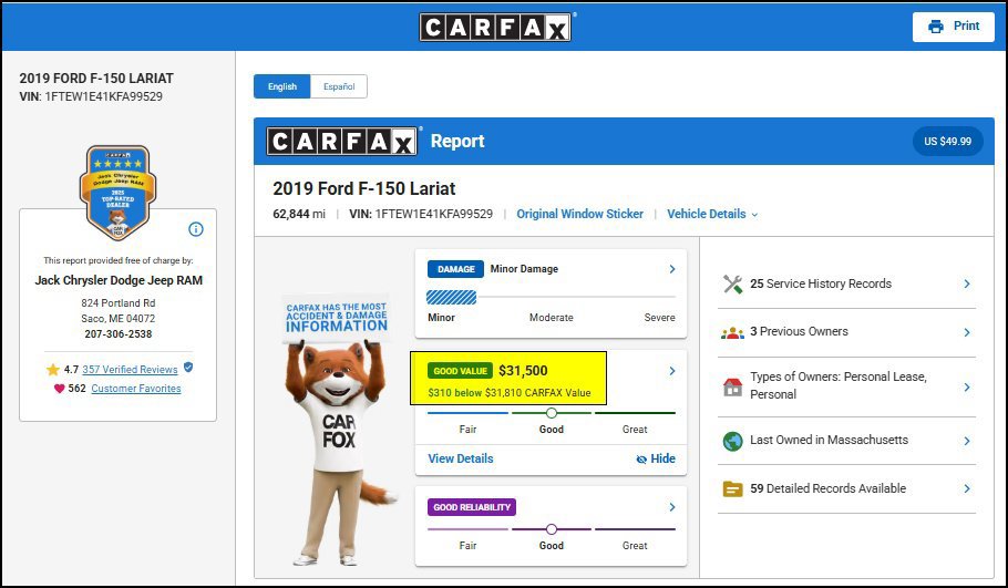 Used 2019 Ford F150 Lariat AWD/4WD image 12