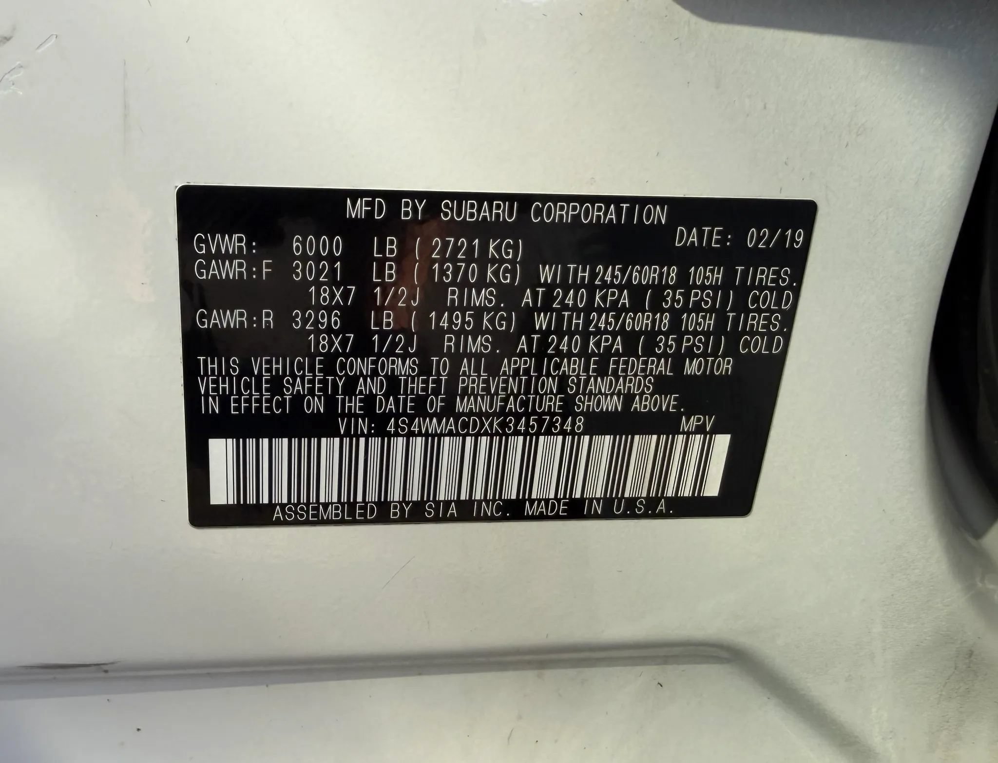 Used 2019 Subaru Ascent Premium AWD/4WD image 66
