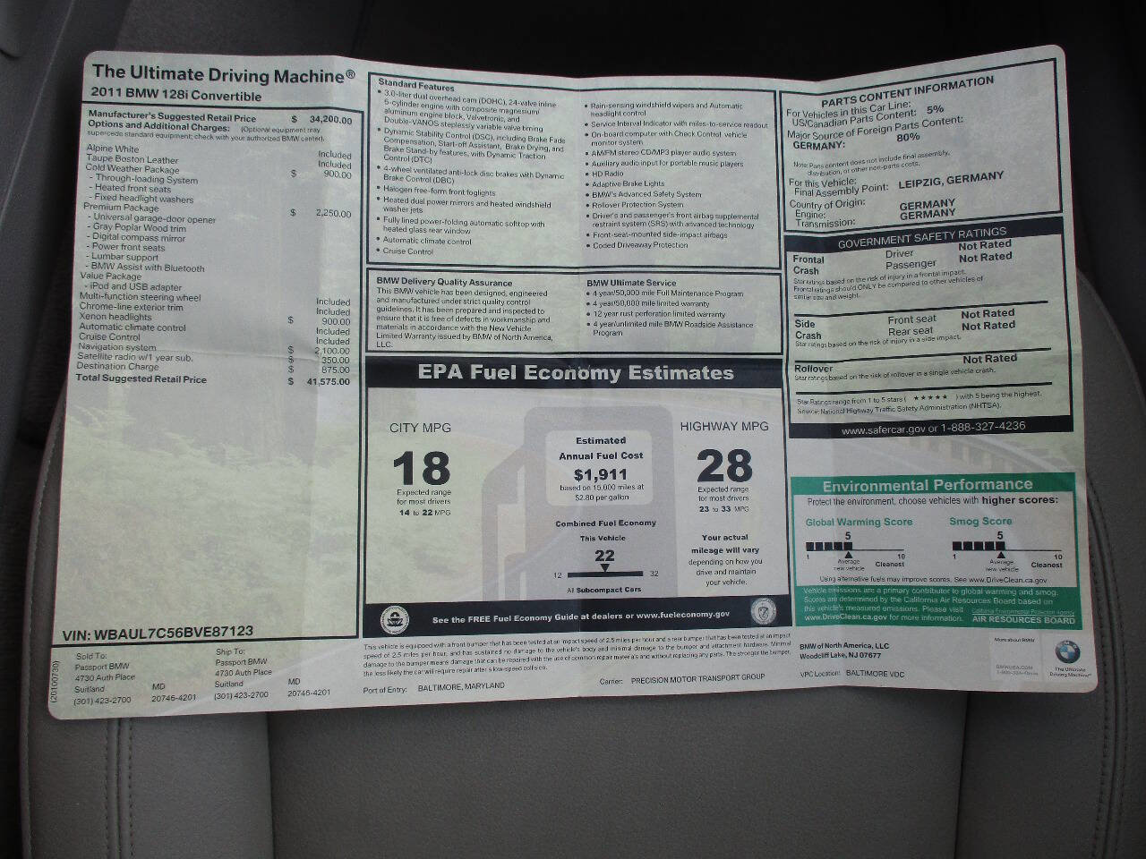 Used 2011 BMW 128i 128i 2dr Convertible image 90