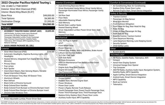 Used 2022 Chrysler Pacifica Touring-L w/ Uconnect Theater Family Group FWD image 11