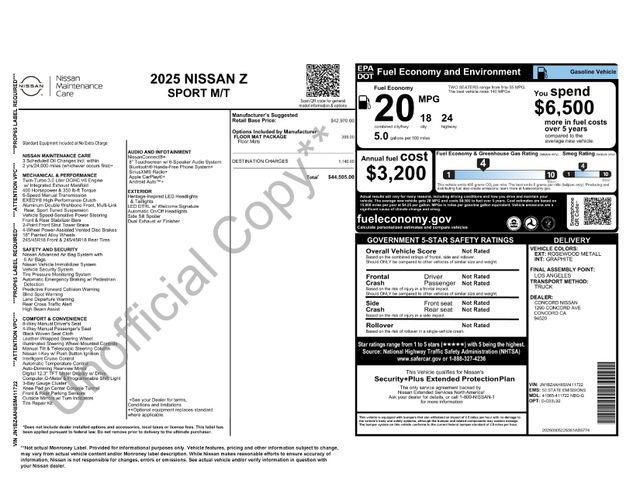 Used 2025 Nissan Z Sport w/ Floor Mat Package image 20