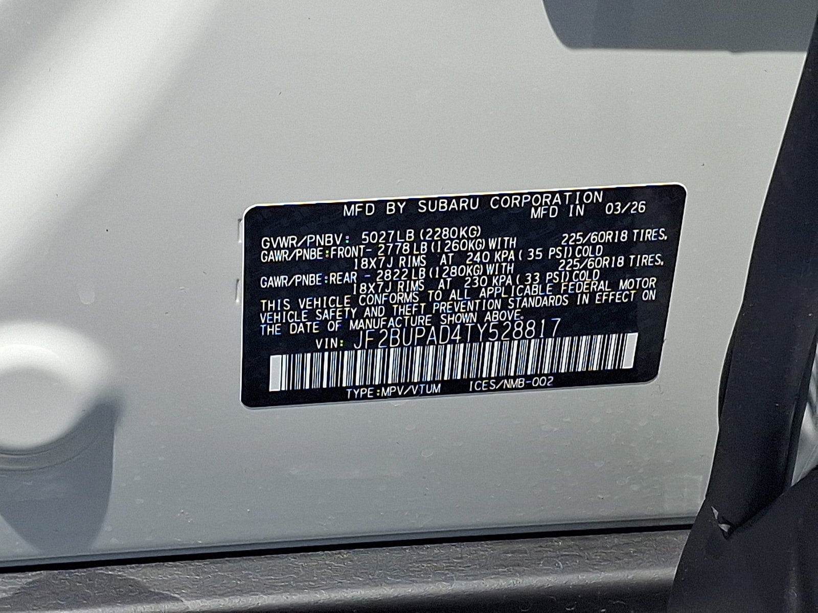 New 2026 Subaru Outback Premium AWD/4WD image 19