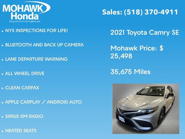 Used 2021 Toyota Camry SE w/ Cold Weather Package AWD/4WD image 7