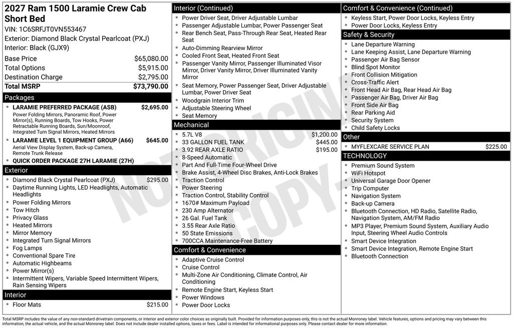 New 2027 RAM 1500 Laramie w/ Laramie Preferred Package AWD/4WD image 7