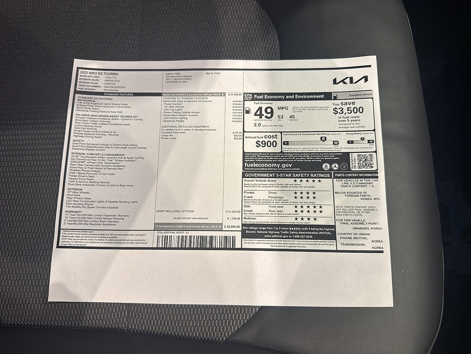 Used 2023 Kia Niro EX Touring FWD image 56