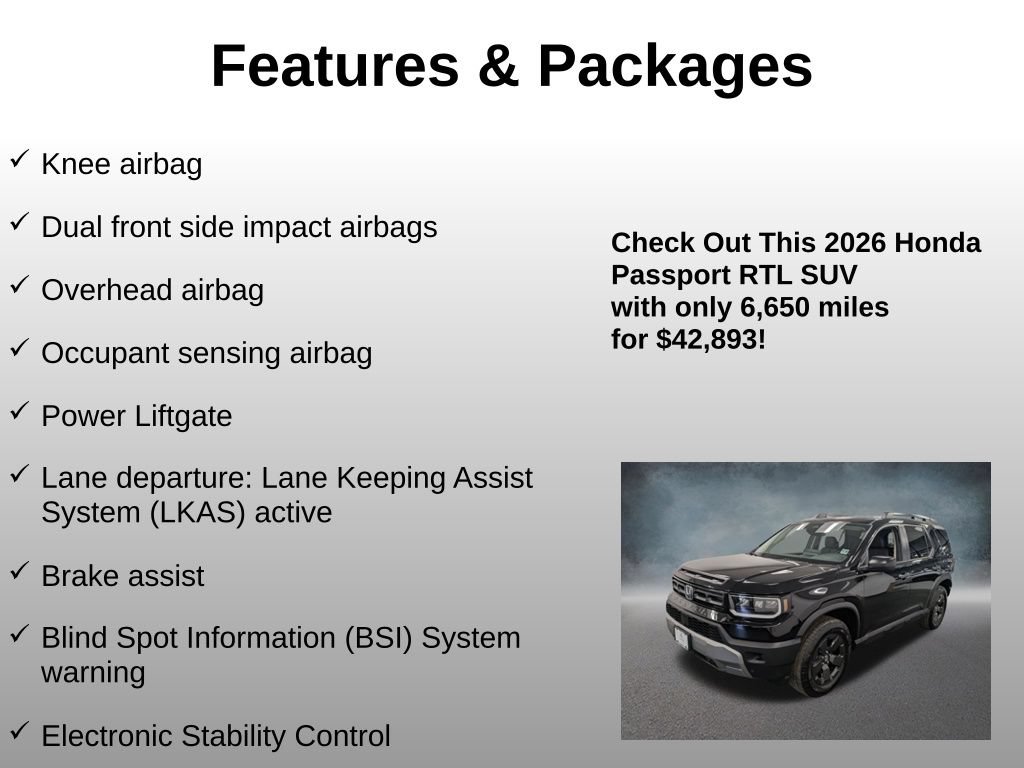 Certified 2026 Honda Passport RTL image 16