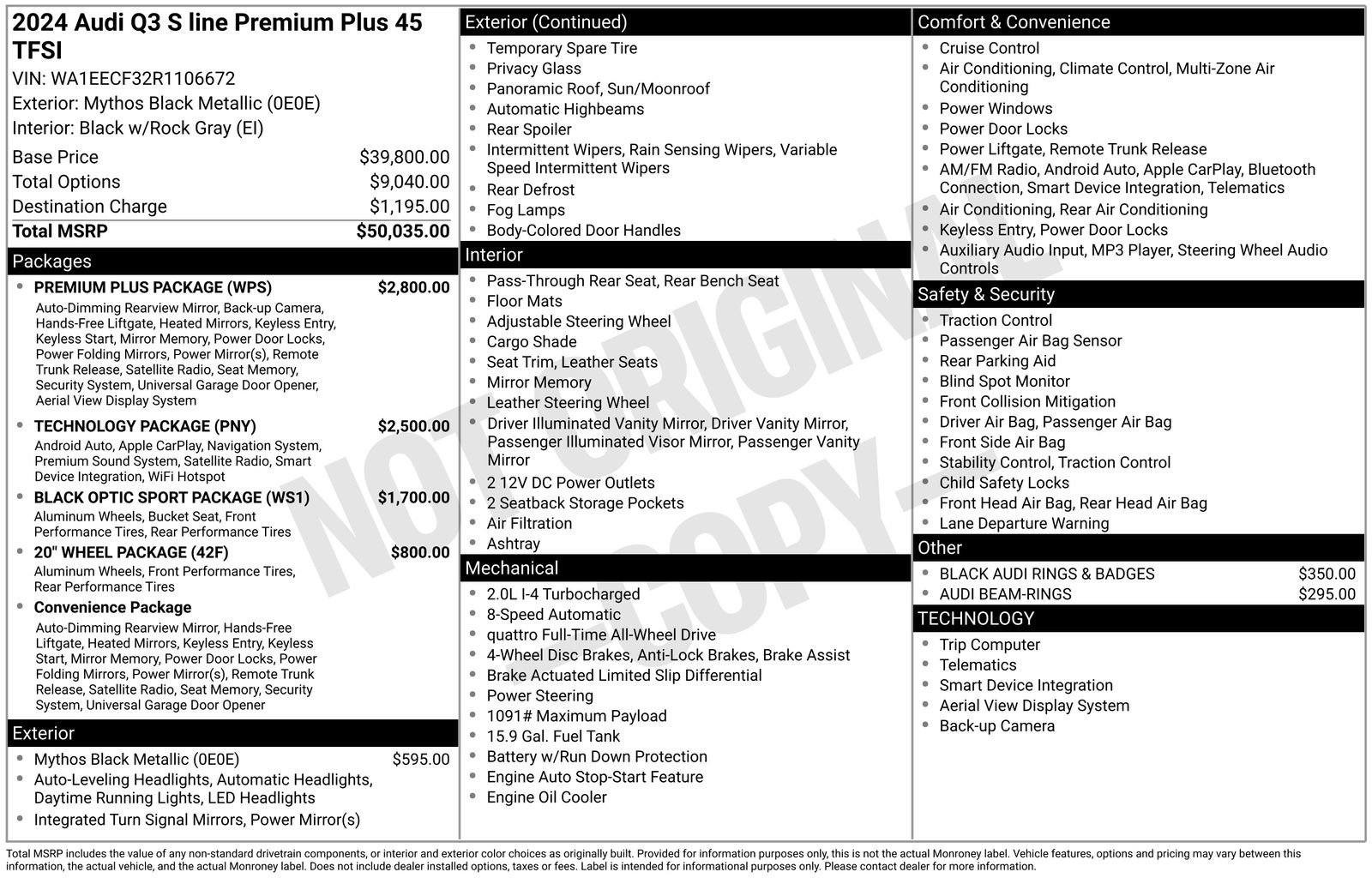 Certified 2024 Audi Q3 2.0T Premium Plus w/ Premium Plus Package AWD/4WD image 15
