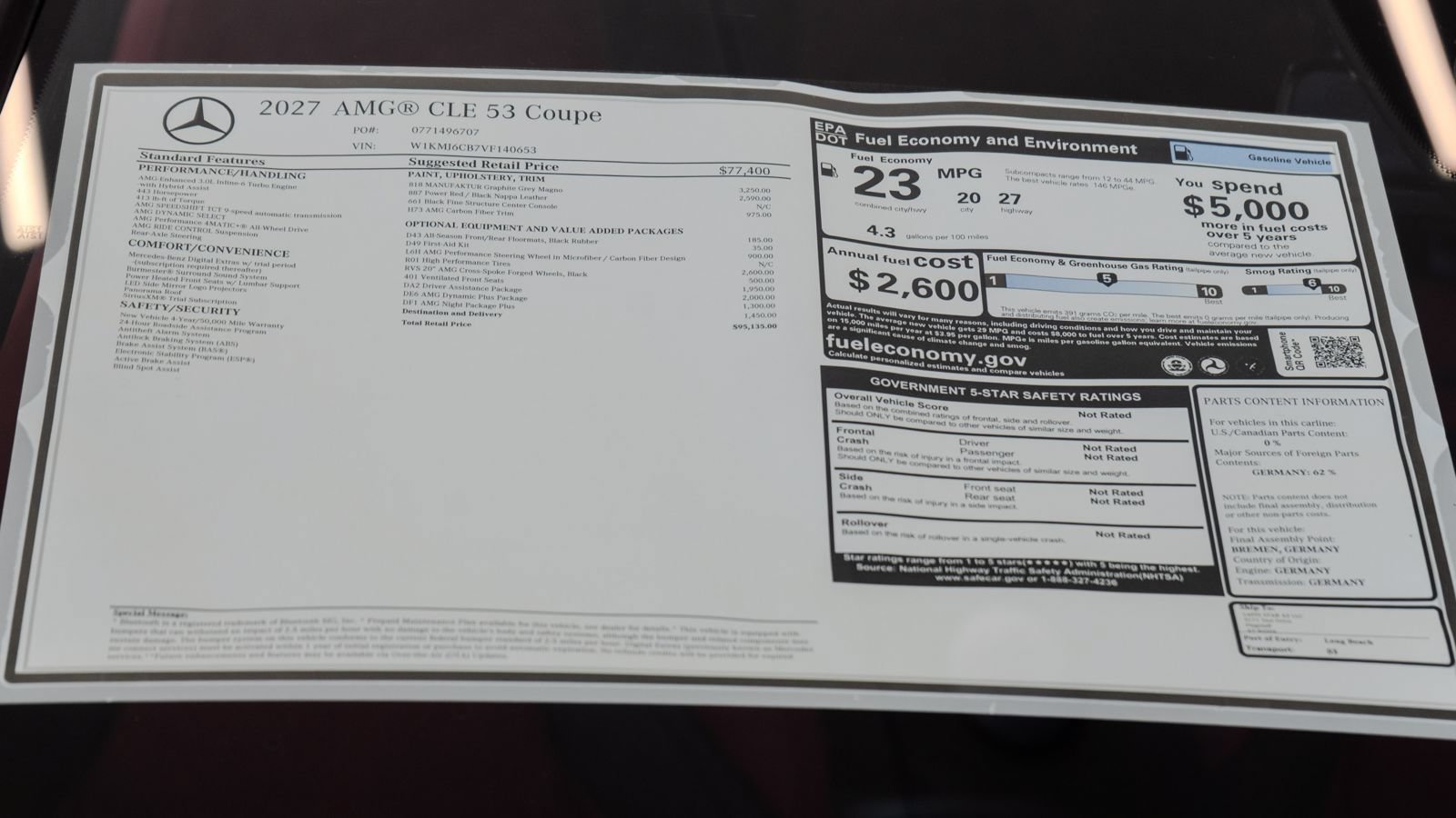 New 2027 Mercedes-Benz CLE 53 AMG 4MATIC Coupe image 36