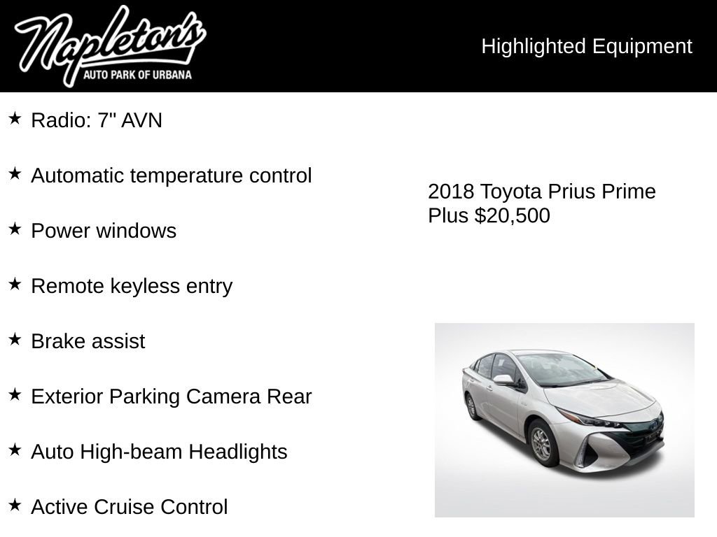 Used 2018 Toyota Prius Prime Plus image 3