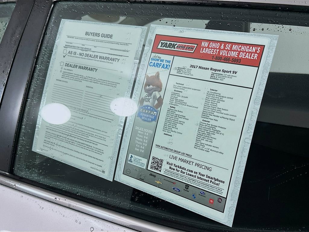 Used 2017 Nissan Rogue Sport SV w/ SV Premium Package image 13