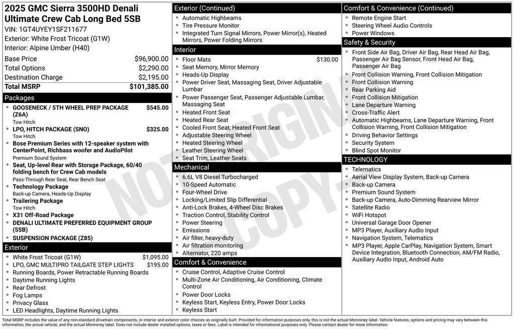 Used 2025 GMC Sierra 3500 Denali Ultimate AWD/4WD image 43