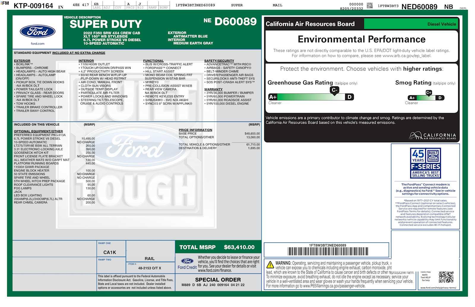 Used 2022 Ford F350 4x4 Crew Cab Super Duty image 2