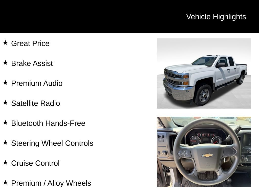 Used 2016 Chevrolet Silverado 2500 W/T w/ WT Convenience Package AWD/4WD image 2