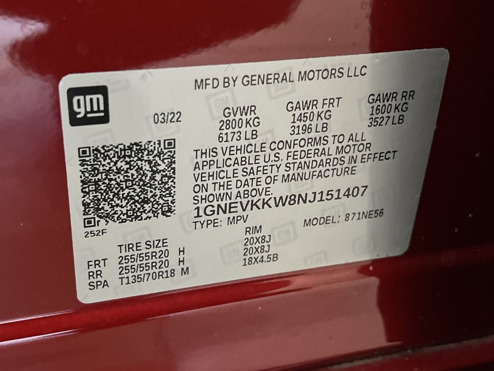 Used 2022 Chevrolet Traverse Premier w/ LPO, Cargo Package AWD/4WD image 41