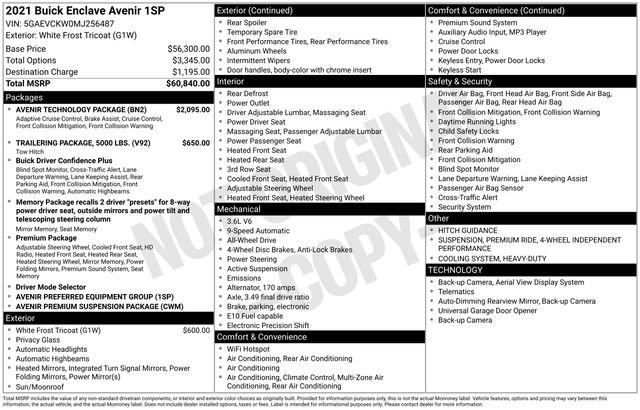 Used 2021 Buick Enclave Avenir w/ Avenir Technology Package image 9