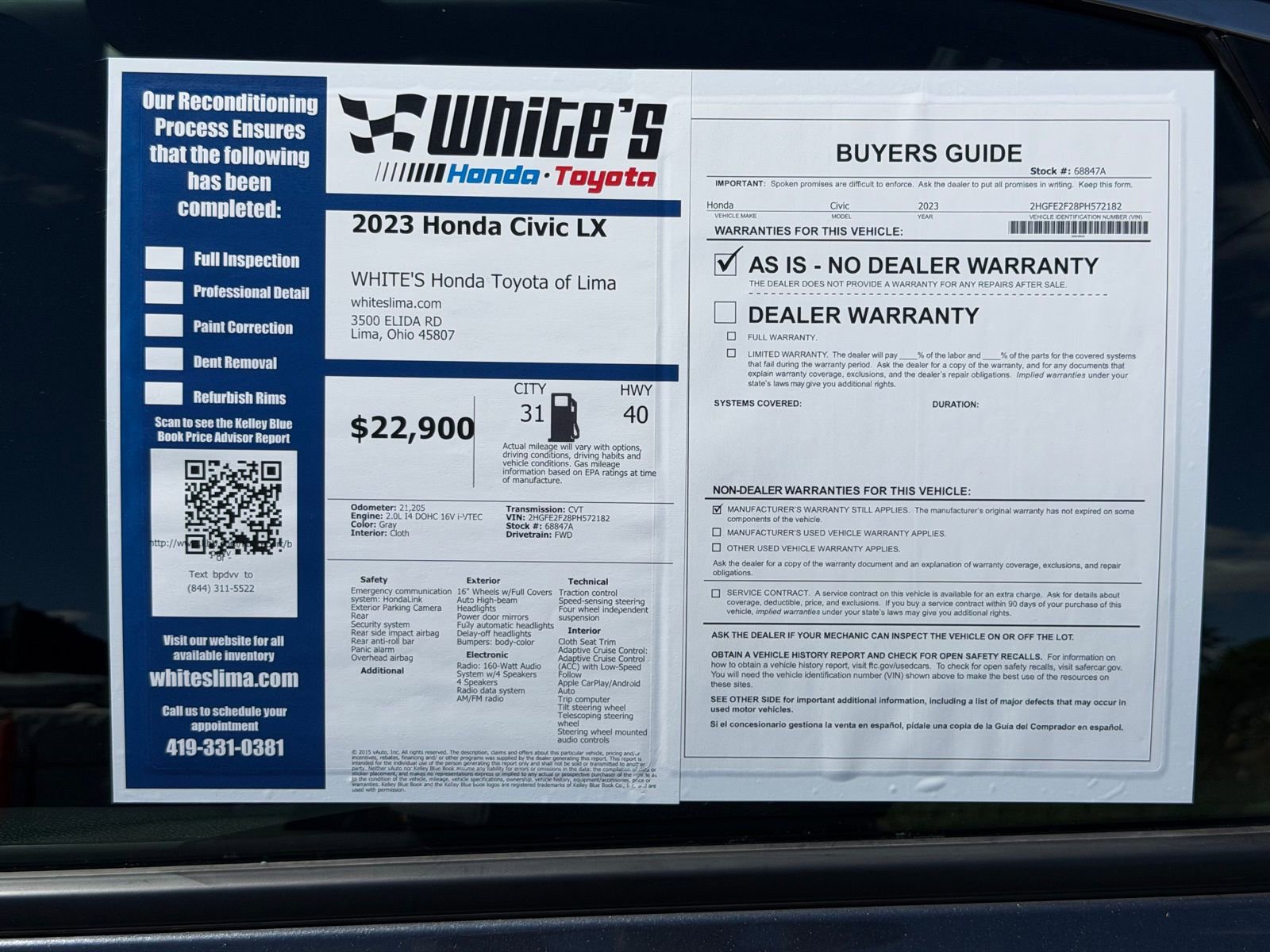 Used 2023 Honda Civic LX image 30