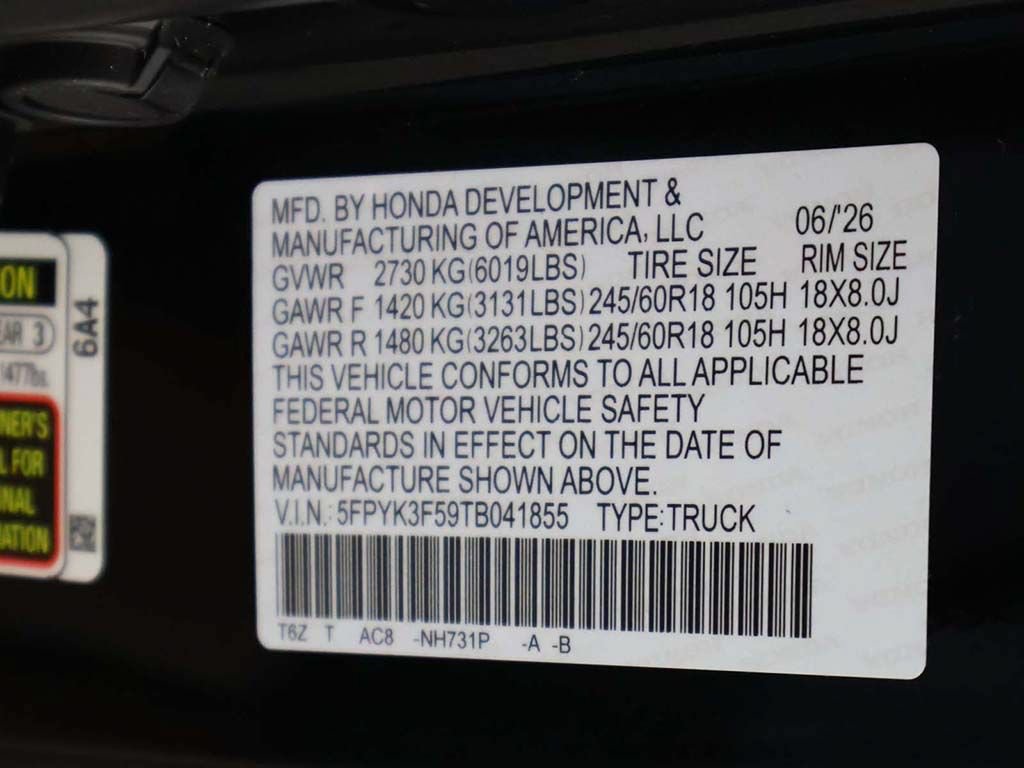 New 2026 Honda Ridgeline RTL image 24