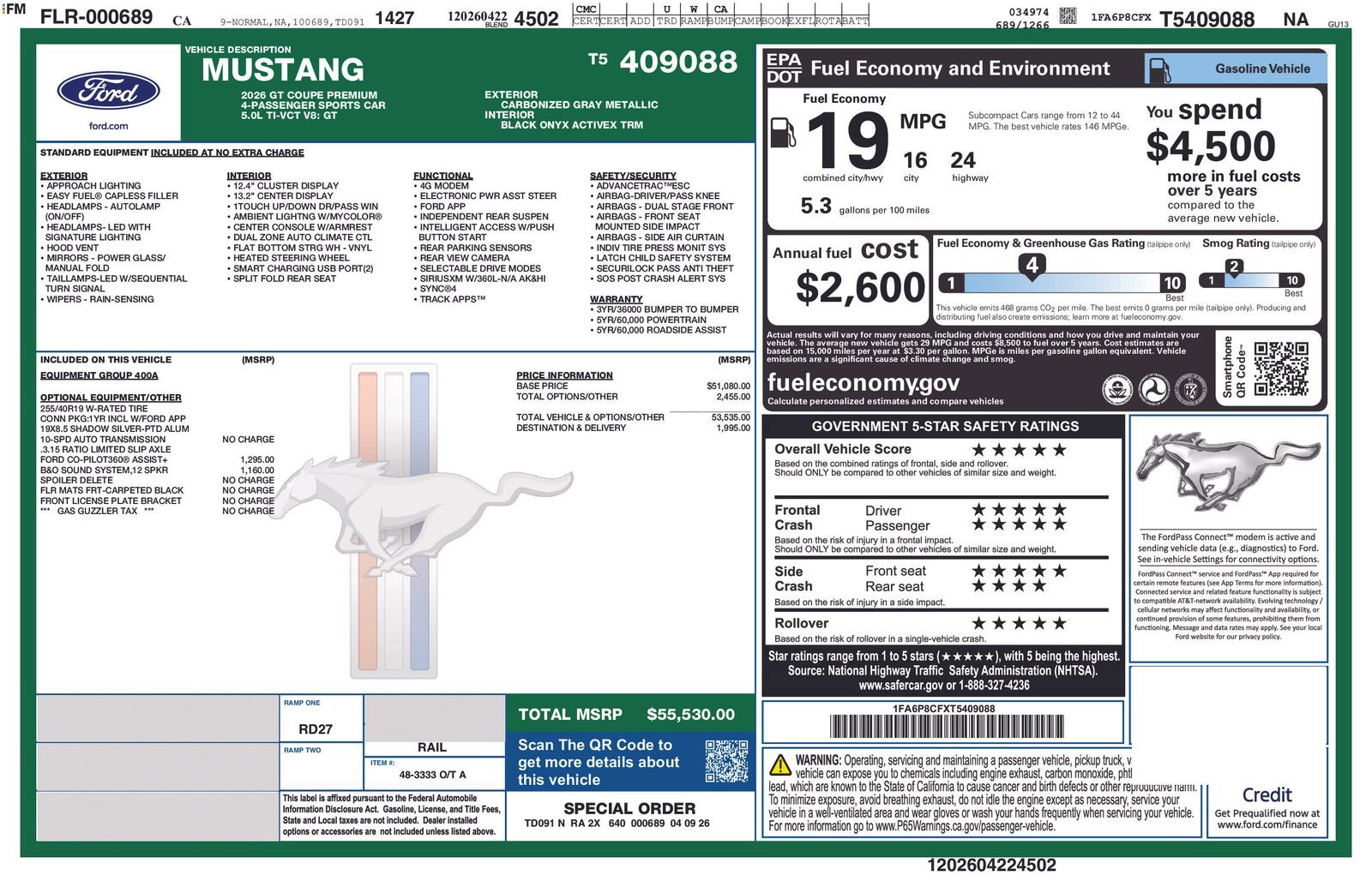 New 2026 Ford Mustang GT image 5