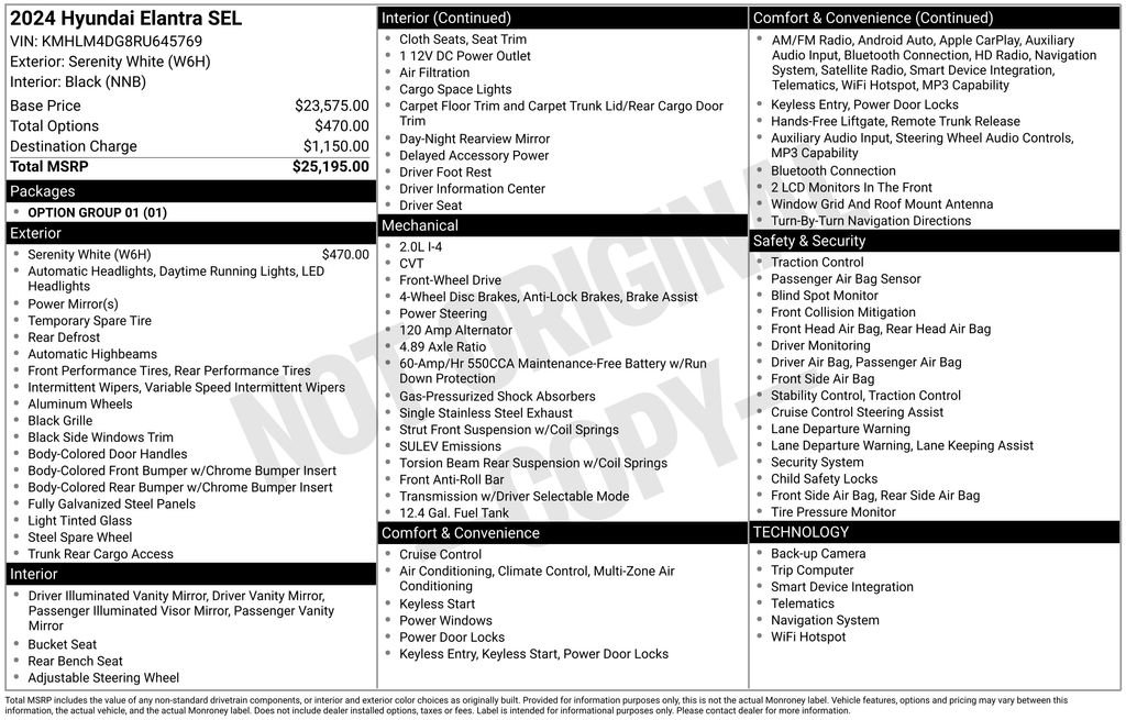 Used 2024 Hyundai Elantra SEL image 3