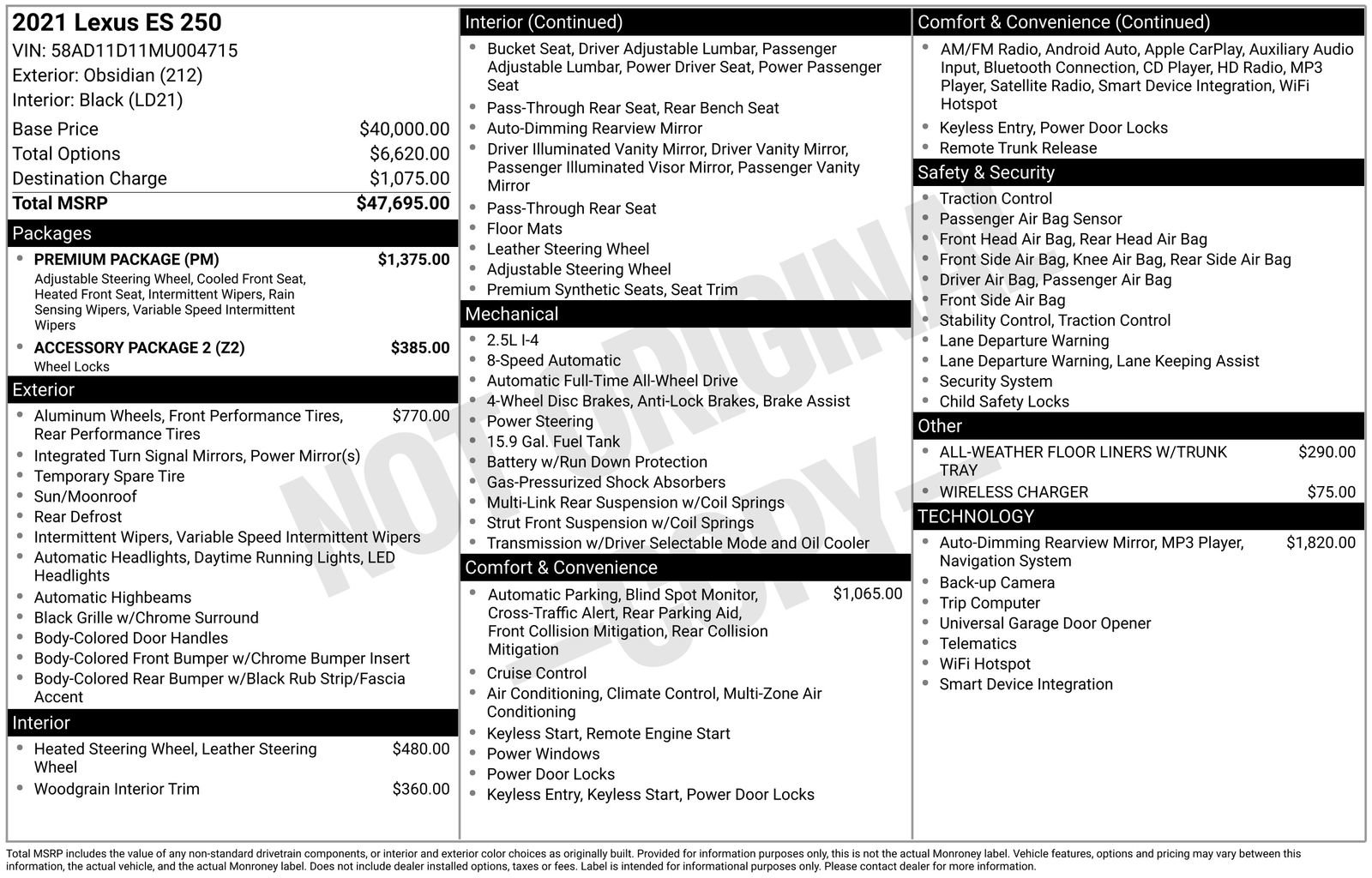 Used 2021 Lexus ES 250 w/ Premium Package image 4