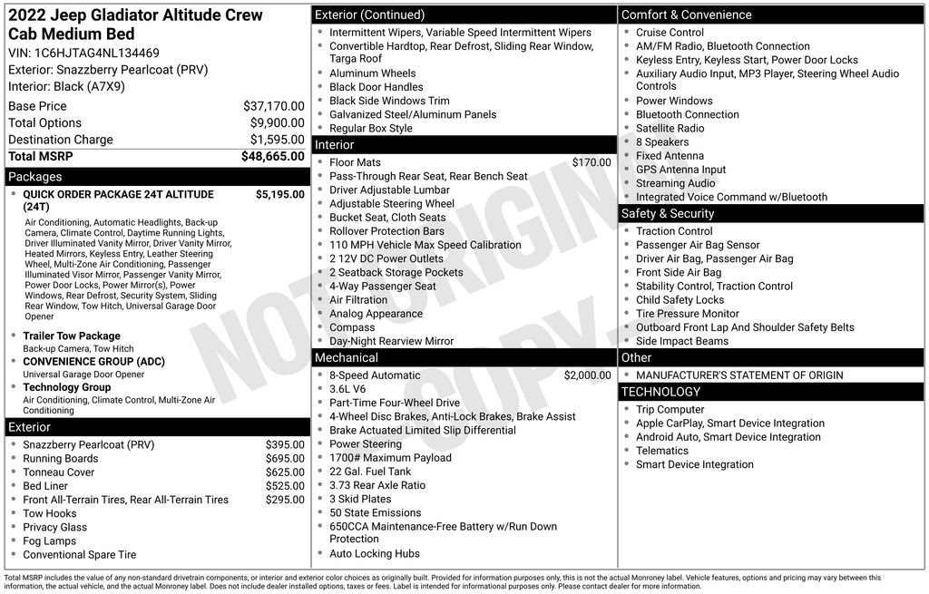 Used 2022 Jeep Gladiator Sport AWD/4WD image 13