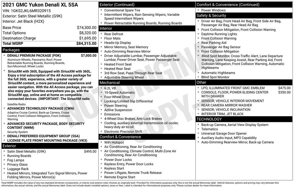 Certified 2021 GMC Yukon XL Denali w/ Denali Premium Package AWD/4WD image 42