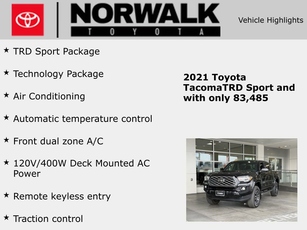 Certified 2021 Toyota Tacoma TRD Sport w/ Technology Package image 10