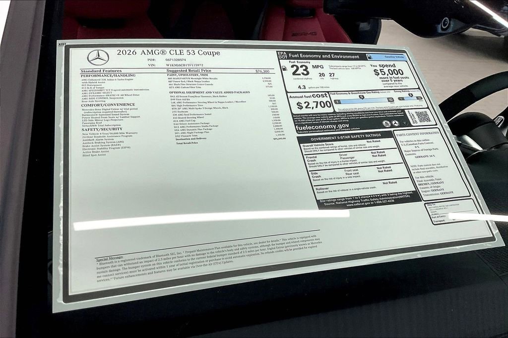 New 2026 Mercedes-Benz CLE 53 AMG 4MATIC Coupe image 12