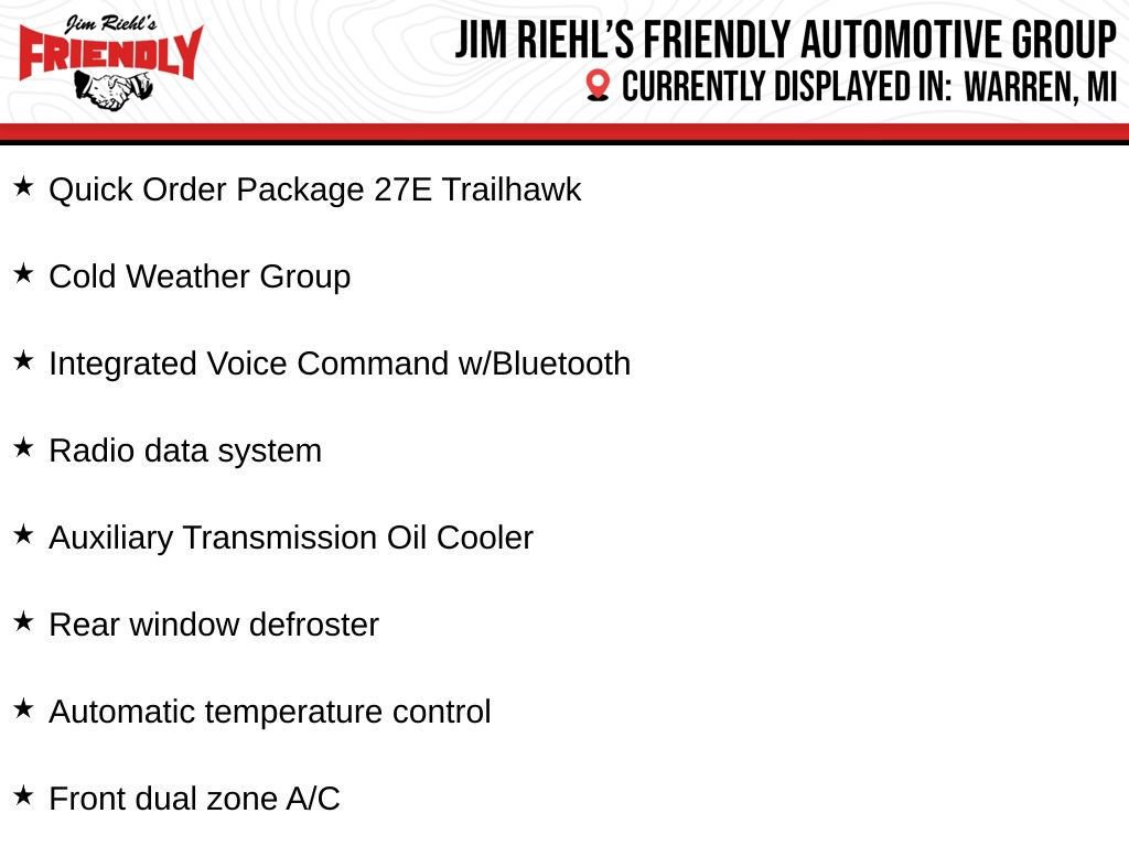 Used 2020 Jeep Cherokee Trailhawk w/ Cold Weather Group