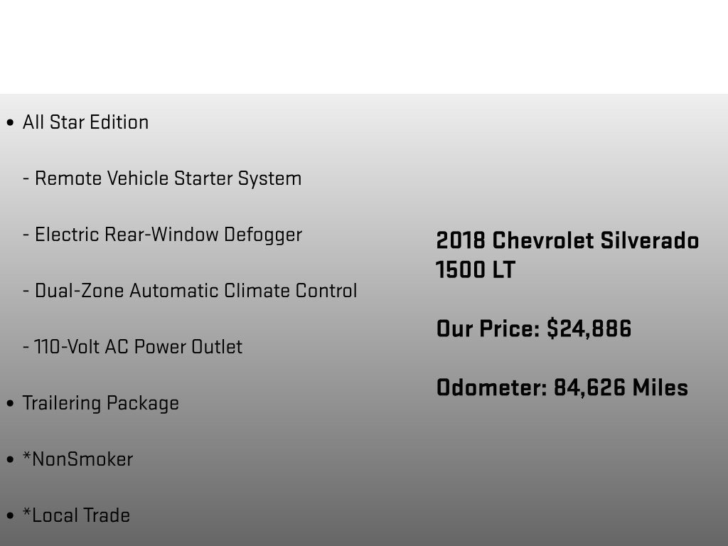 Used 2018 Chevrolet Silverado 1500 LT w/ All Star Edition AWD/4WD image 6