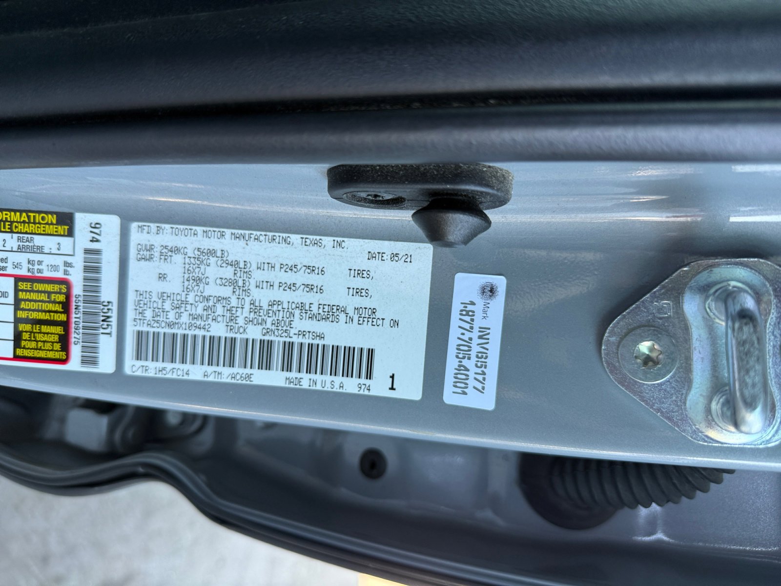 Used 2021 Toyota Tacoma SR5 w/ Blackout Package (TMS) image 23