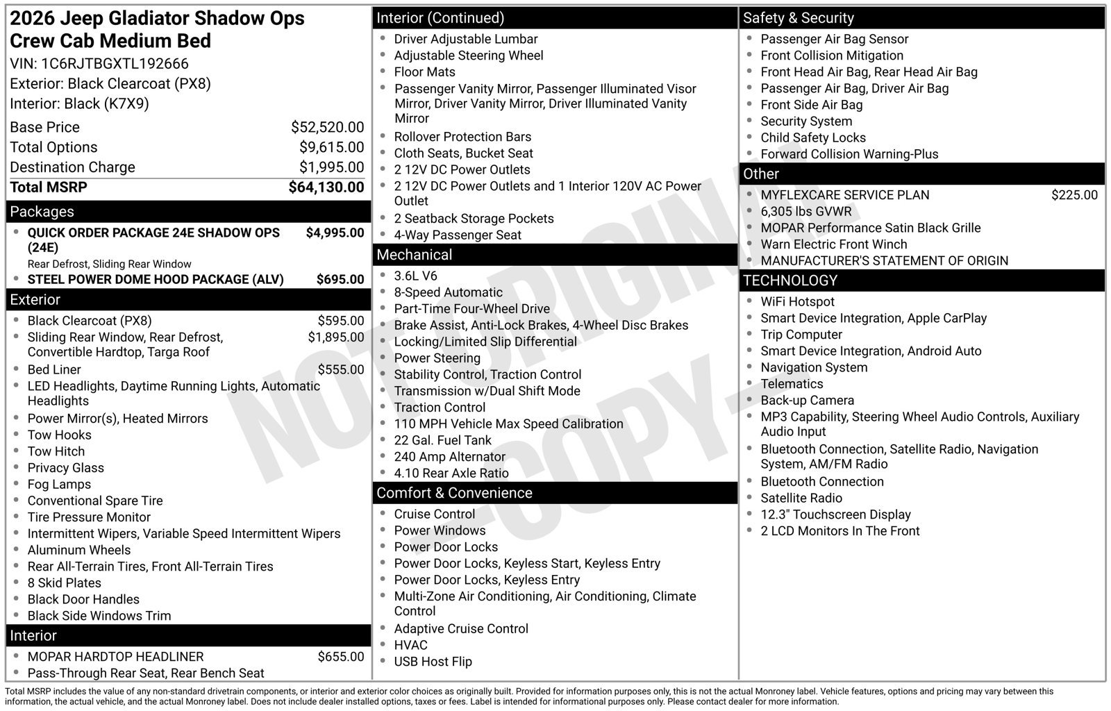 New 2026 Jeep Gladiator Rubicon AWD/4WD image 4