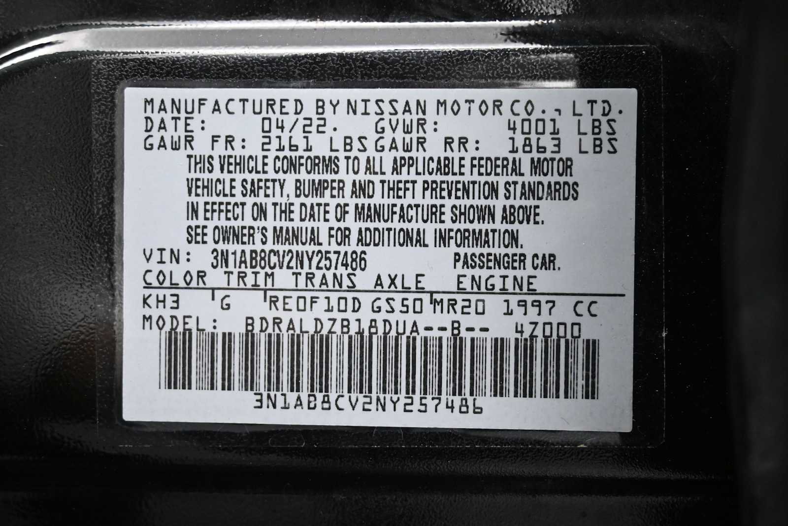 Used 2022 Nissan Sentra SV w/ All-Weather Package FWD image 11