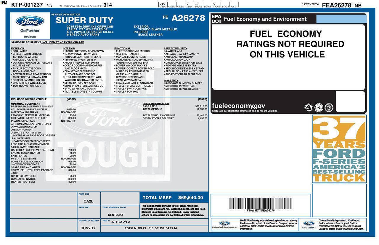 Used 2015 Ford F350 Platinum AWD/4WD image 33
