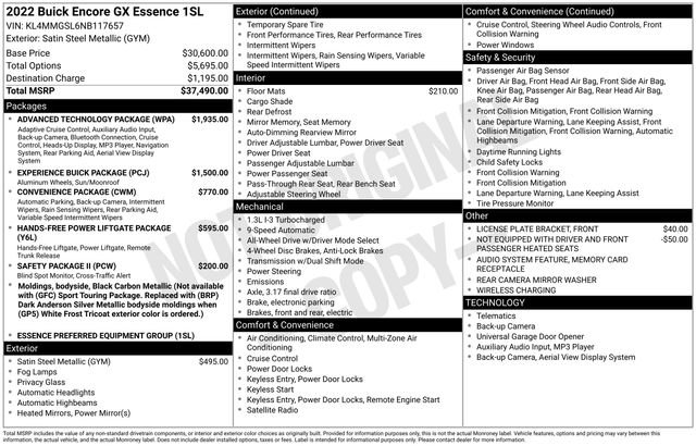 Used 2022 Buick Encore GX Essence w/ Advanced Technology Package image 5