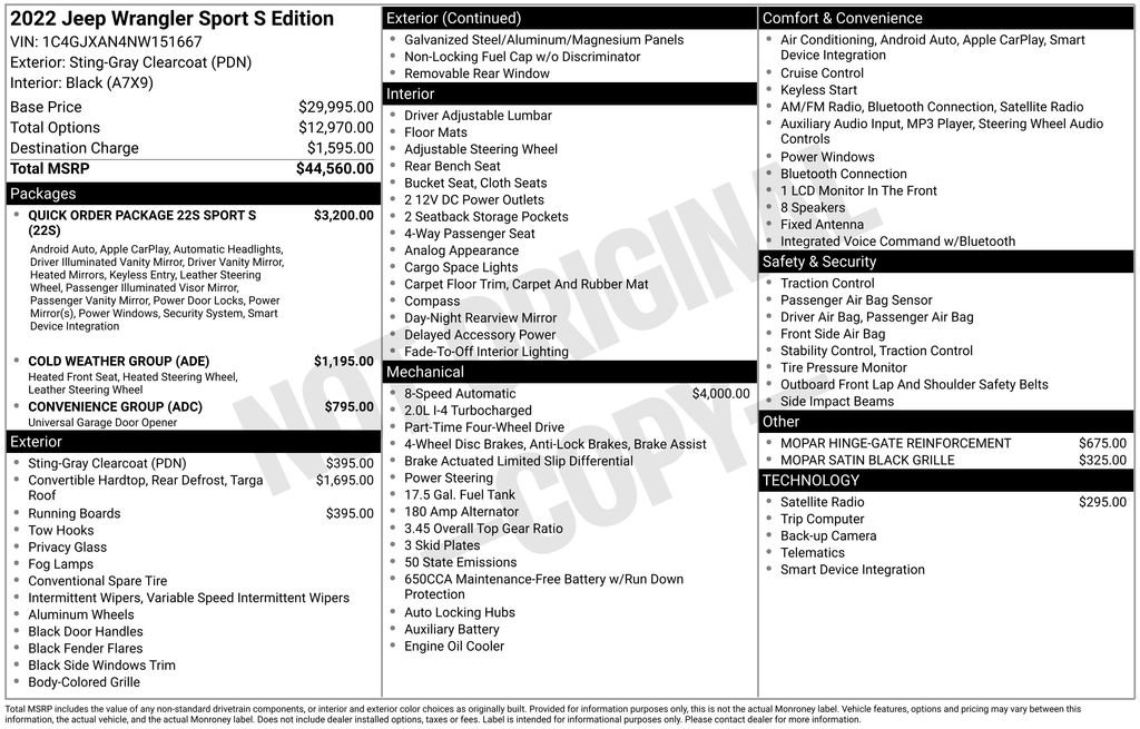 Used 2022 Jeep Wrangler Sport image 5