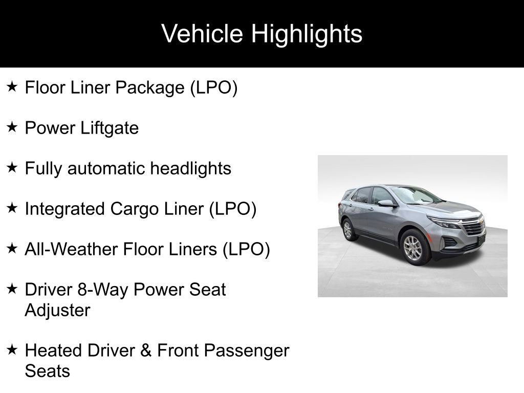 Used 2024 Chevrolet Equinox LT w/ LPO, Floor Liner Package image 2