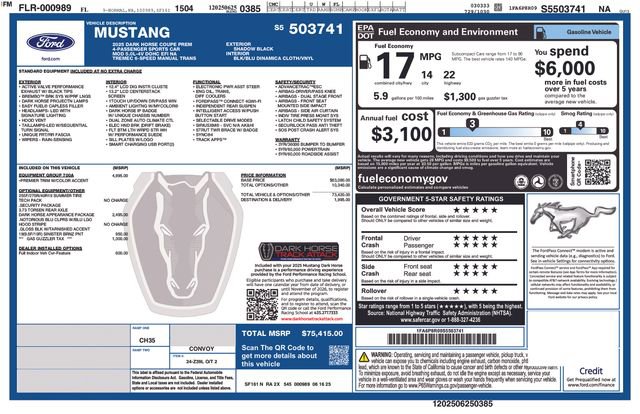 New 2025 Ford Mustang Dark Horse image 5