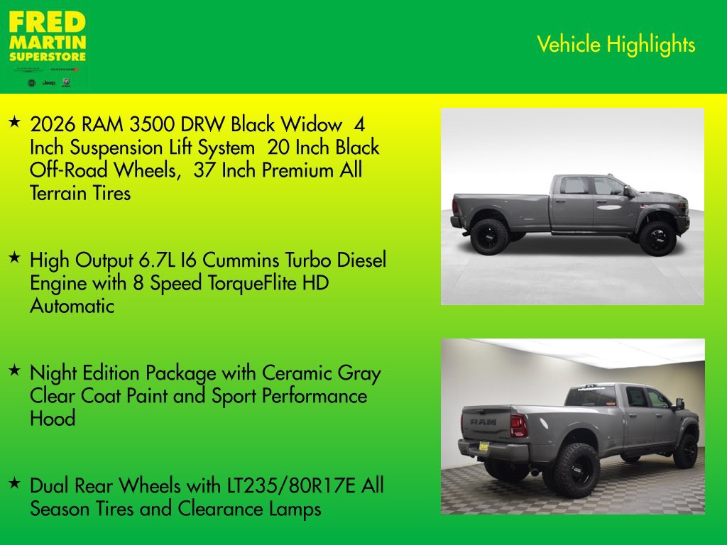 New 2026 RAM 3500 Laramie w/ Night Edition AWD/4WD image 8