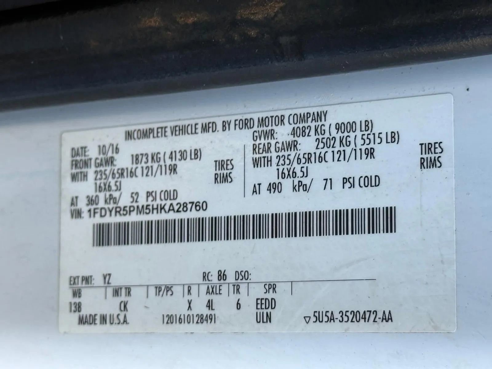 Used 2017 Ford Transit 250 Low Roof w/ Interior Upgrade Package image 34