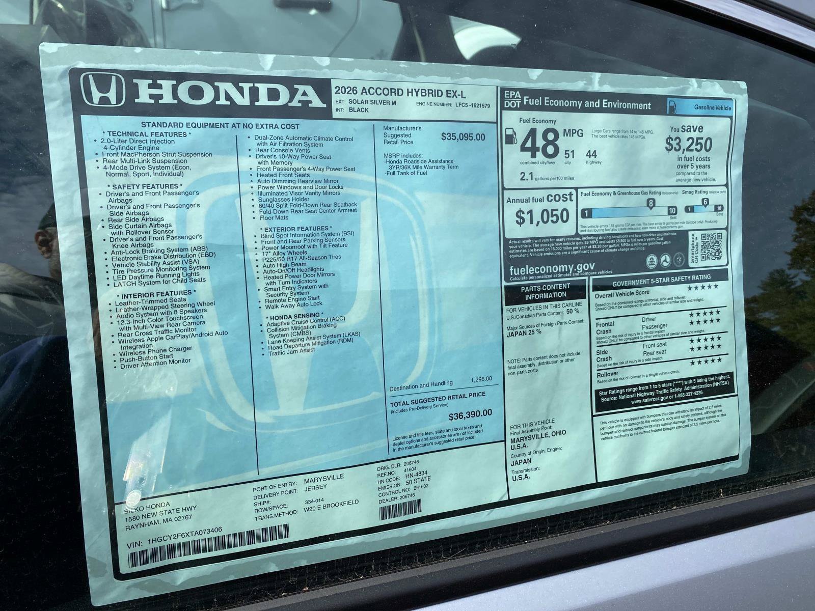 New 2026 Honda Accord EX-L image 16