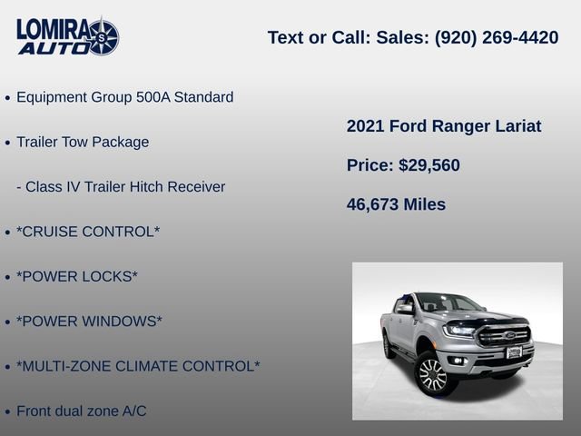 Used 2021 Ford Ranger Lariat w/ Trailer Tow Package AWD/4WD image 8