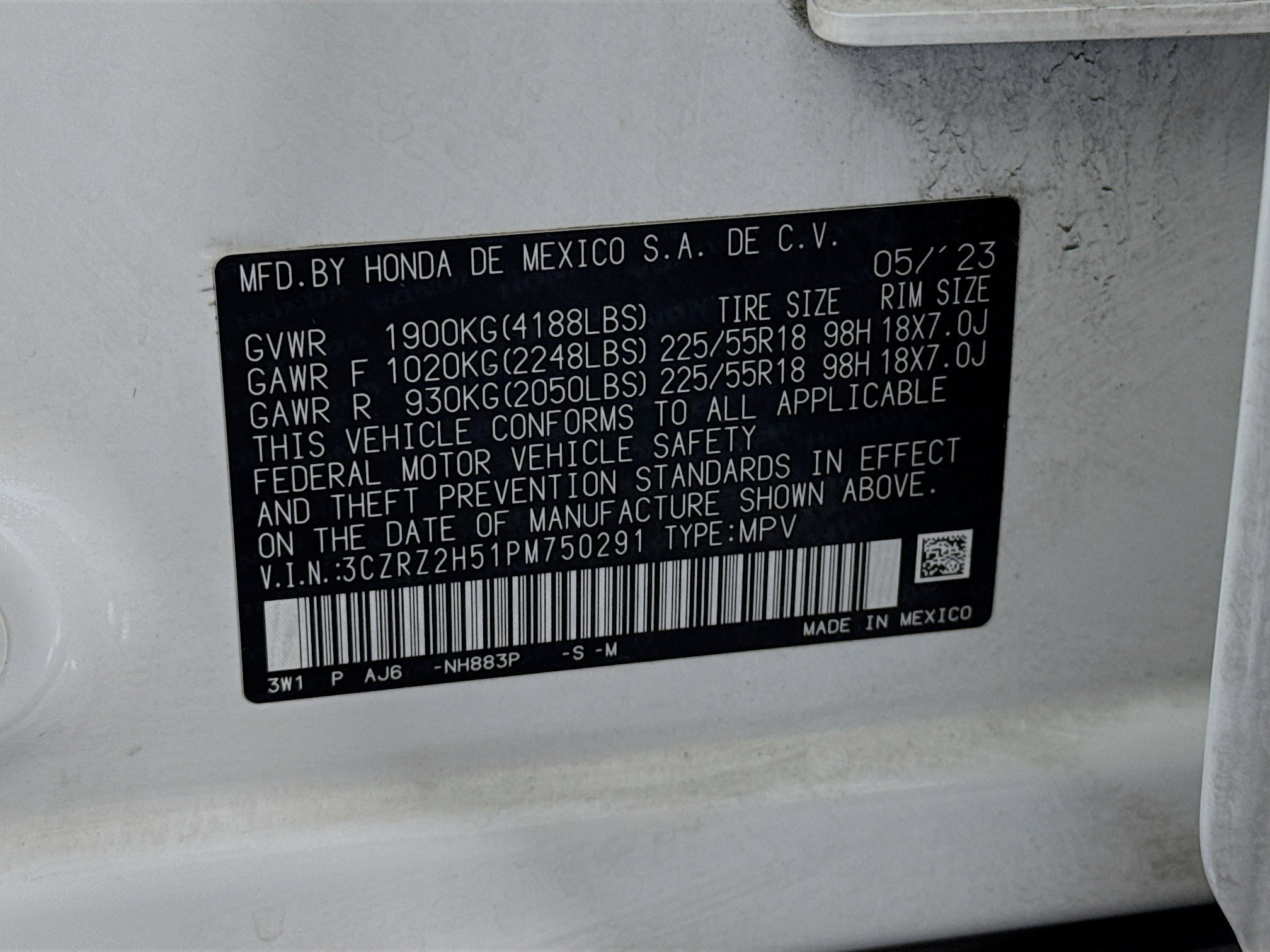 Certified 2023 Honda HR-V Sport image 30