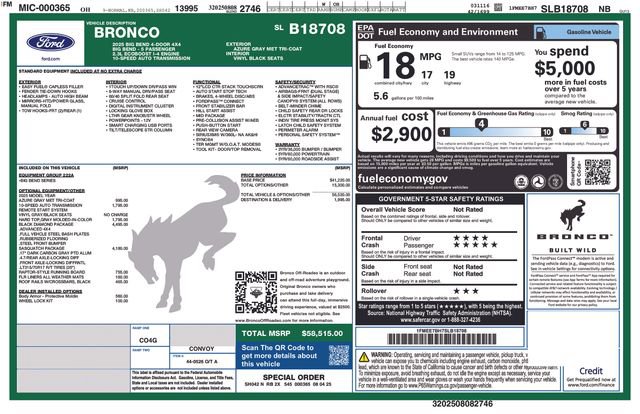 New 2025 Ford Bronco Big Bend w/ Black Diamond Package AWD/4WD image 29