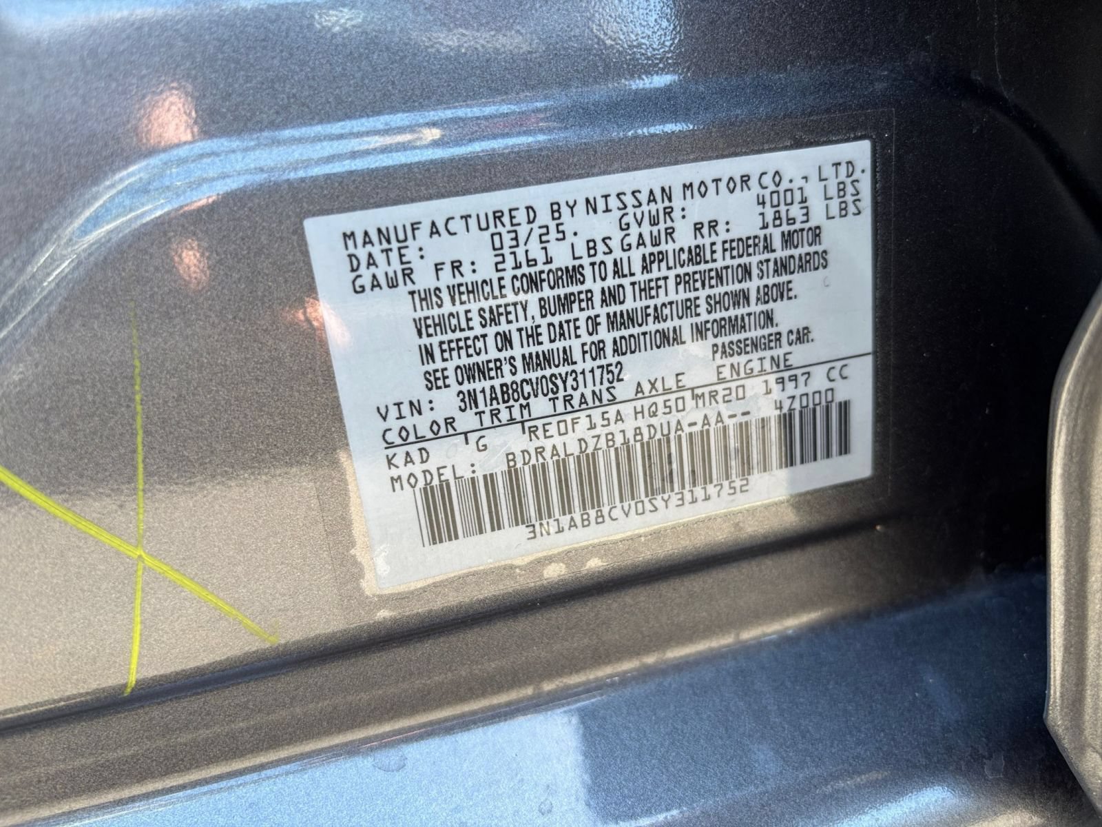 Used 2025 Nissan Sentra SV FWD image 26