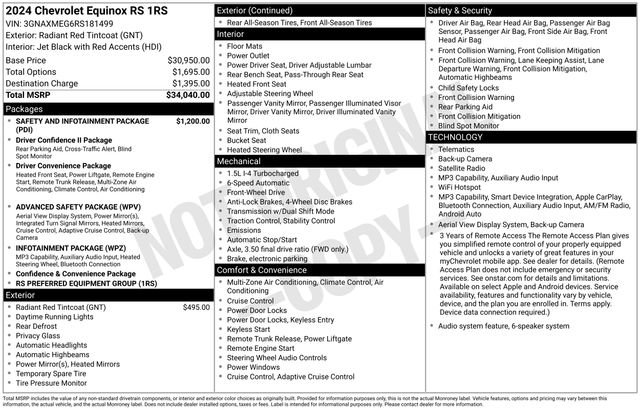 Used 2024 Chevrolet Equinox RS FWD image 5