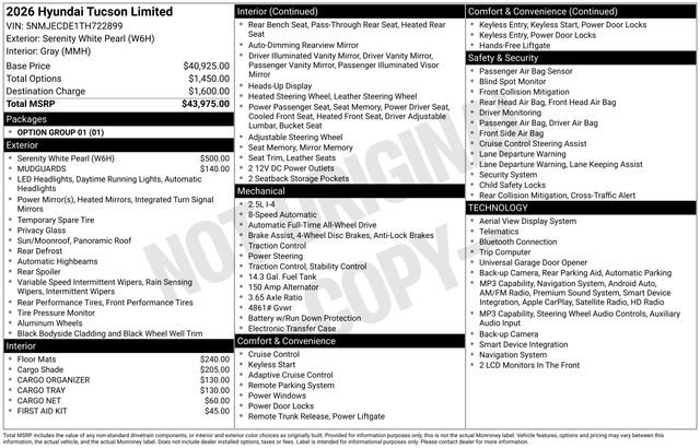 New 2026 Hyundai Tucson Limited AWD/4WD image 4