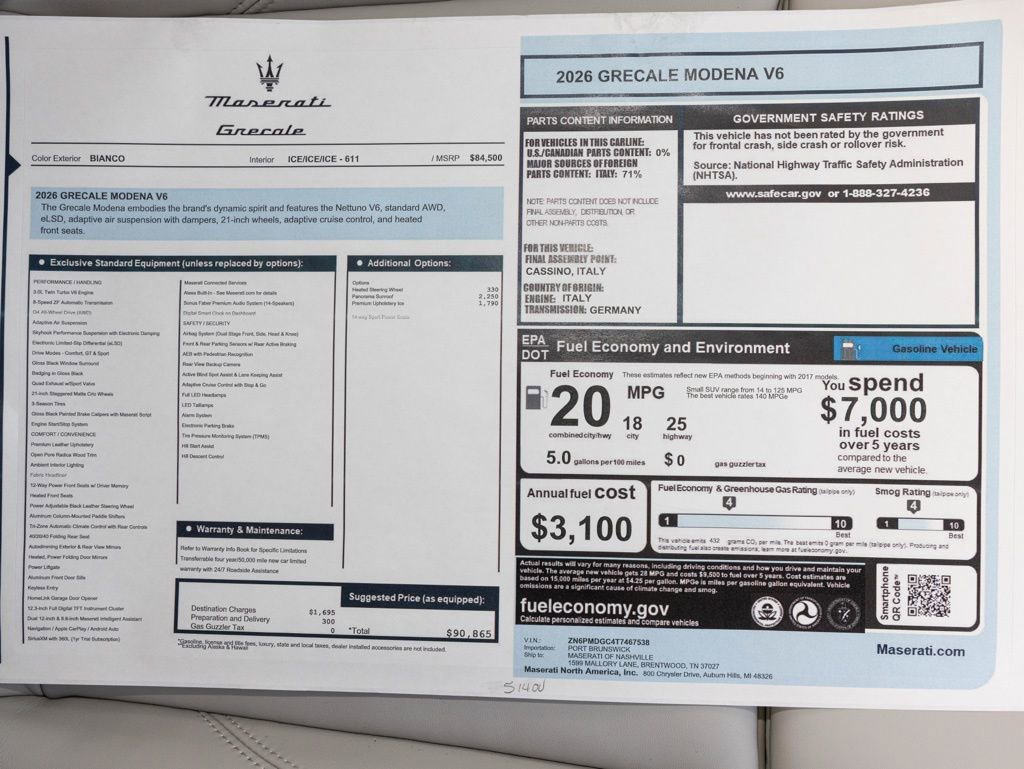 New 2026 Maserati Grecale Modena image 72